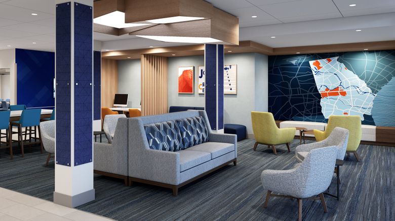 <b>Holiday Inn Express Jesup Lobby</b>. Images powered by <a href="https://www.leonardoworldwide.com/" title="Leonardo Worldwide" target="_blank">Leonardo</a>.