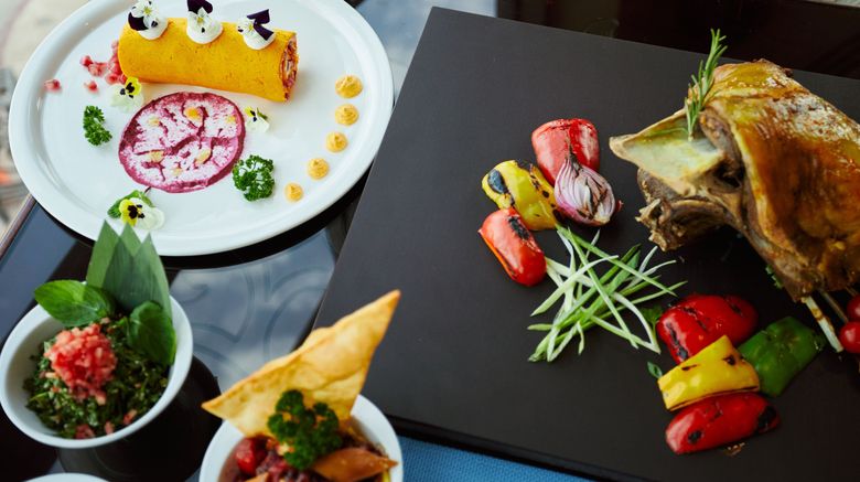 <b>Crowne Plaza Al Waha Restaurant</b>. Images powered by <a href="https://www.leonardoworldwide.com/" title="Leonardo Worldwide" target="_blank">Leonardo</a>.