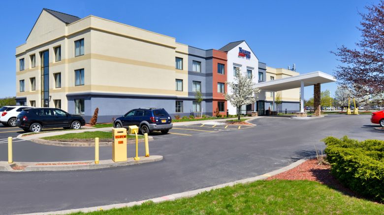 Fairfield Inn Rochester Airport Exterior. Images powered by <a href="https://www.leonardoworldwide.com" target="_blank" rel="noopener">Leonardo</a>.