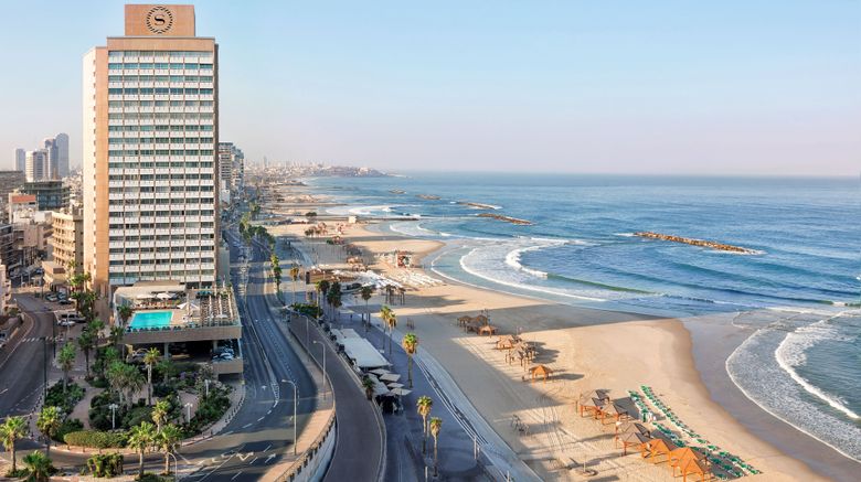 <b>Sheraton Tel Aviv Exterior</b>. Images powered by <a href=https://www.travelagewest.com/Hotels/Tel-Aviv-Israel/