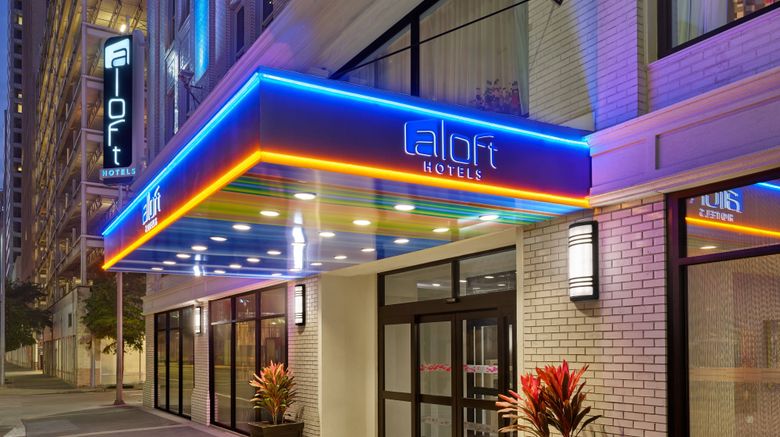 <b>Aloft Houston Downtown Exterior</b>. Images powered by <a href="https://www.leonardoworldwide.com/" title="Leonardo Worldwide" target="_blank">Leonardo</a>.
