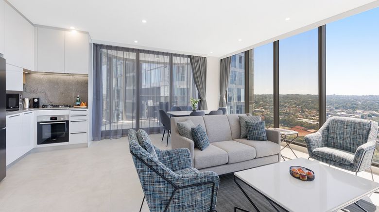 <b>Meriton Suites George St Suite</b>. Images powered by <a href="https://www.leonardoworldwide.com/" title="Leonardo Worldwide" target="_blank">Leonardo</a>.