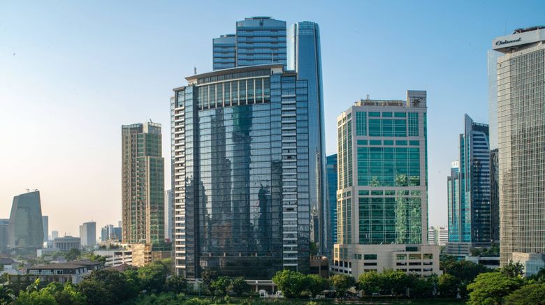 JW Marriott Hotel Jakarta Exterior. Images powered by <a href="https://www.leonardoworldwide.com" target="_blank" rel="noopener">Leonardo</a>.