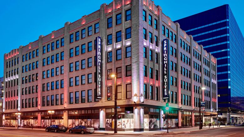 <b>SpringHill Suites Milwaukee Downtown Exterior</b>. Images powered by <a href="https://www.leonardoworldwide.com/" title="Leonardo Worldwide" target="_blank">Leonardo</a>.