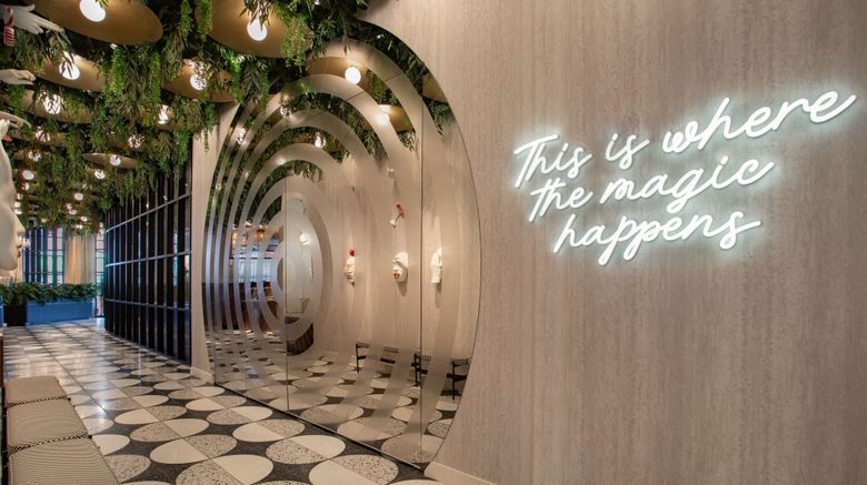 <b>Moxy NYC Lower East Side Lobby</b>. Images powered by <a href="https://www.leonardoworldwide.com/" title="Leonardo Worldwide" target="_blank">Leonardo</a>.