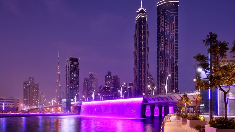 JW Marriott Marquis Hotel Dubai Exterior. Images powered by <a href="http://www.leonardo.com" target="_blank" rel="noopener">Leonardo</a>.