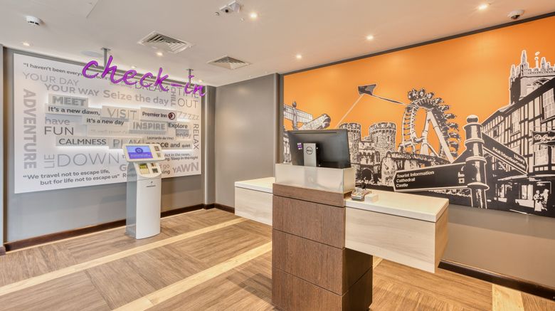 <b>Premier Inn Hereford City Centre Hotel Lobby</b>. Images powered by <a href="https://www.leonardoworldwide.com/" title="Leonardo Worldwide" target="_blank">Leonardo</a>.