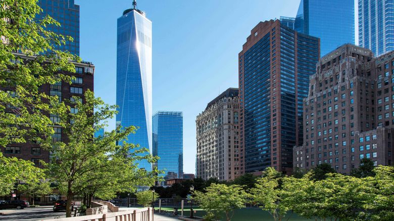 New York Marriott Downtown Exterior. Images powered by <a href="https://www.leonardoworldwide.com" target="_blank" rel="noopener">Leonardo</a>.