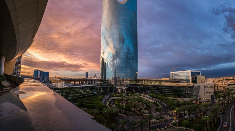 Four Seasons Hotel Riyadh Kingdom Center Exterior. Images powered by <a href="http://www.leonardo.com" target="_blank" rel="noopener">Leonardo</a>.