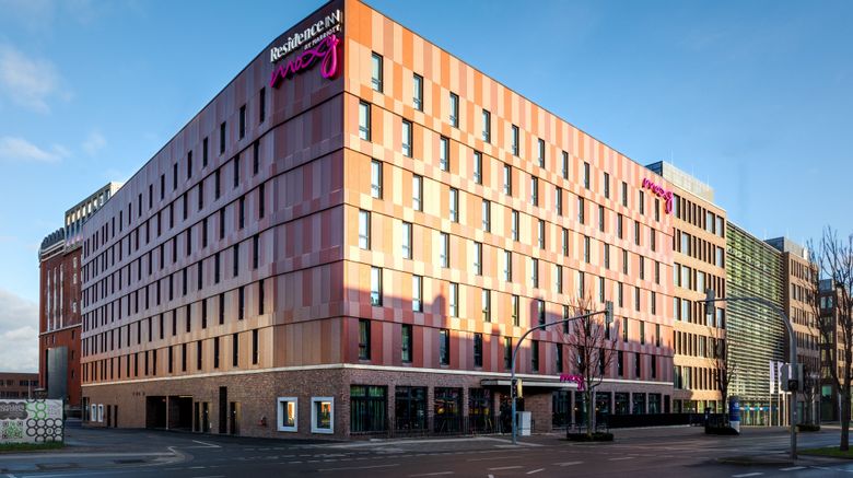 Moxy Dortmund City Exterior. Images powered by <a href="https://www.leonardoworldwide.com" target="_blank" rel="noopener">Leonardo</a>.