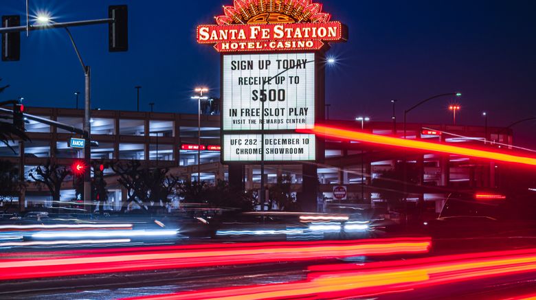 <b>Santa Fe Station Hotel & Casino Exterior</b>. Images powered by <a href="https://www.leonardoworldwide.com/" title="Leonardo Worldwide" target="_blank">Leonardo</a>.