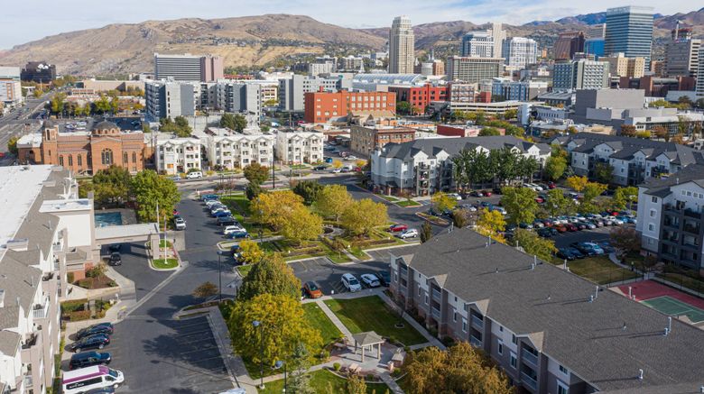 <b>Residence Inn Salt Lake City Downtown Exterior</b>. Images powered by <a href="https://www.leonardoworldwide.com/" title="Leonardo Worldwide" target="_blank">Leonardo</a>.
