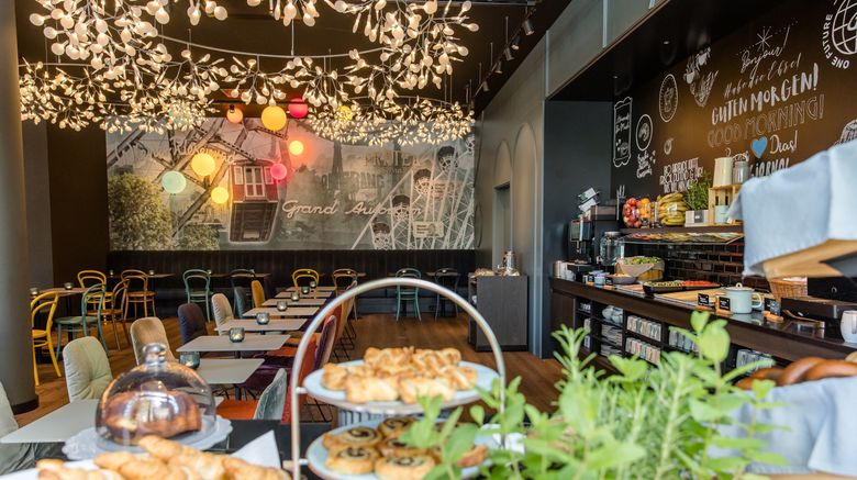 <b>Motel One Wien Prater Restaurant</b>. Images powered by <a href="https://www.leonardoworldwide.com/" title="Leonardo Worldwide" target="_blank">Leonardo</a>.
