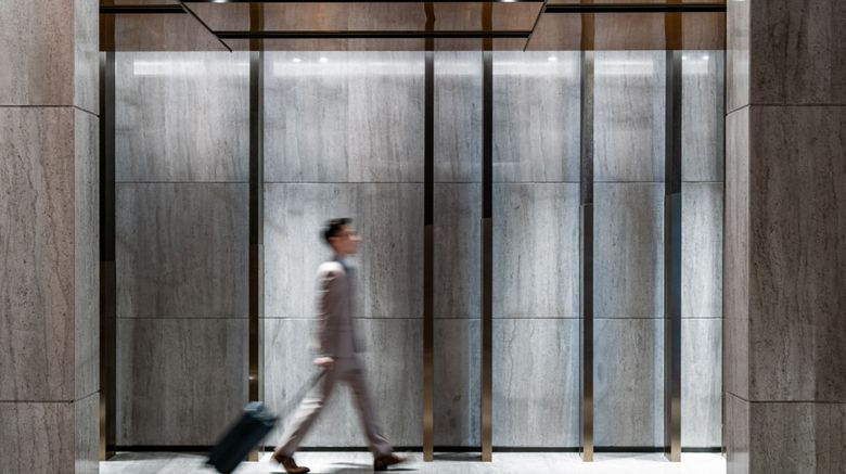 The G Shenzhen, Tribute Portfolio Hotel Lobby. Images powered by <a href="https://www.leonardoworldwide.com" target="_blank" rel="noopener">Leonardo</a>.