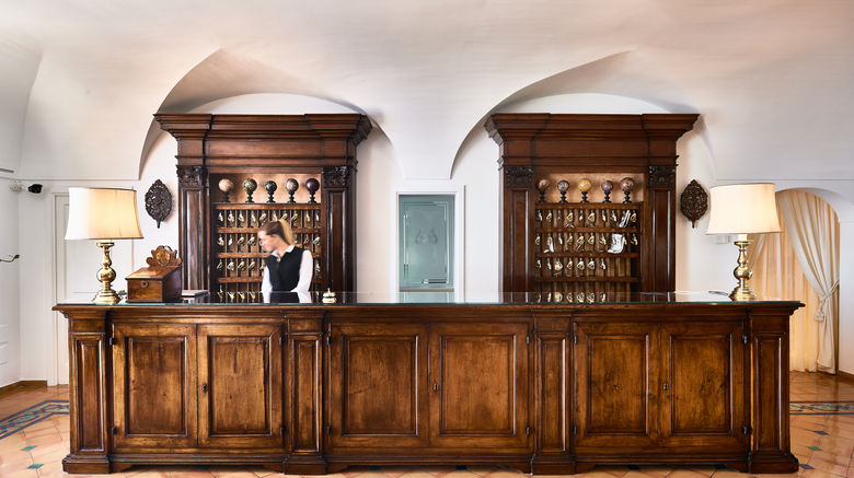 <b>Le Sirenuse Hotel Lobby</b>. Images powered by <a href=https://www.travelagewest.com/Hotels/Positano-Italy/