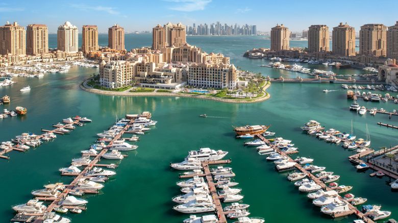 St Regis Marsa Arabia Island, The Pearl Exterior. Images powered by <a href="https://www.leonardoworldwide.com" target="_blank" rel="noopener">Leonardo</a>.