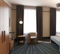 The Flat Iron Hotel Room