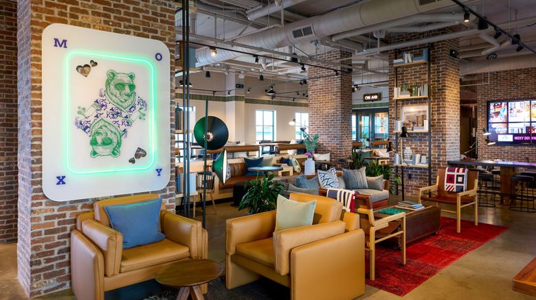 <b>Moxy Charleston Downtown Lobby</b>. Images powered by <a href="https://www.leonardoworldwide.com/" title="Leonardo Worldwide" target="_blank">Leonardo</a>.