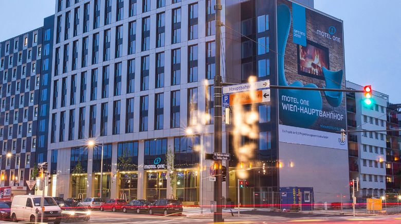 Motel One Wien Hauptbahnhof Exterior. Images powered by <a href="https://www.leonardoworldwide.com" target="_blank" rel="noopener">Leonardo</a>.