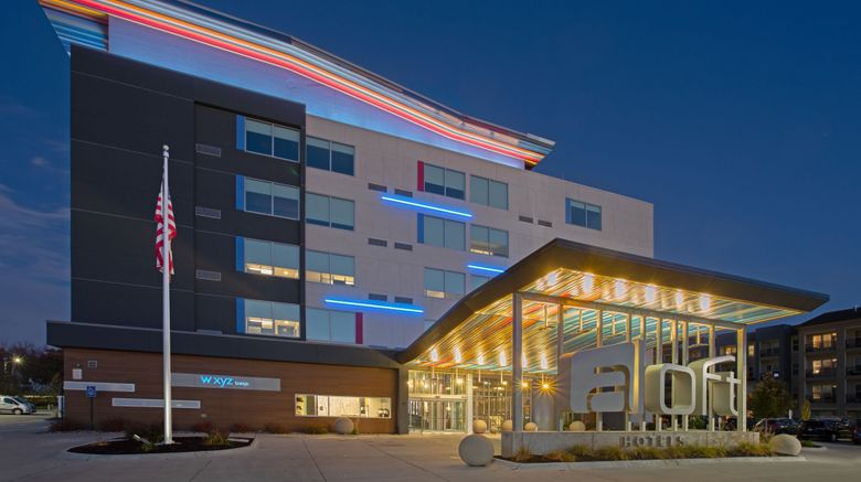 Aloft Omaha Aksarben Village Exterior. Images powered by <a href="https://www.leonardoworldwide.com" target="_blank" rel="noopener">Leonardo</a>.