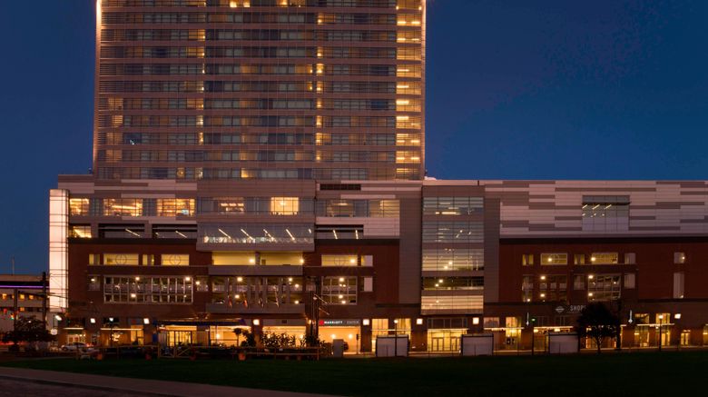 <b>Buffalo Marriott at LECOM HARBORCENTER Exterior</b>. Images powered by <a href="https://www.leonardoworldwide.com/" title="Leonardo Worldwide" target="_blank">Leonardo</a>.