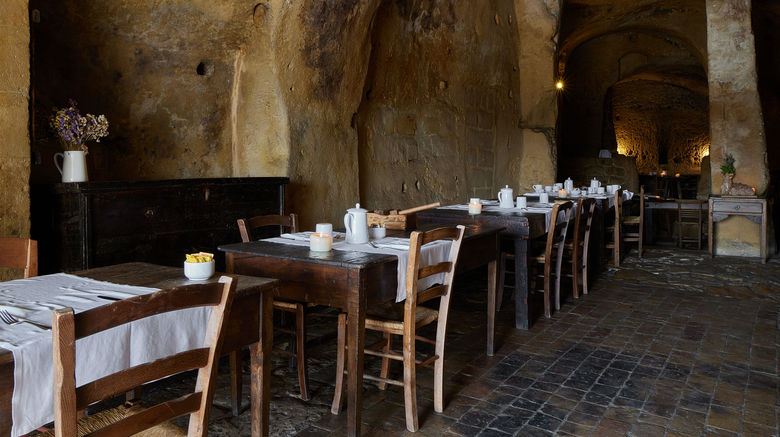 <b>Sextantio Grotte Della Civita Restaurant</b>. Images powered by <a href="https://www.leonardoworldwide.com/" title="Leonardo Worldwide" target="_blank">Leonardo</a>.