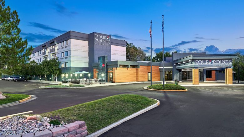Four Points by Sheraton SLC Airport Exterior. Images powered by <a href="https://www.leonardoworldwide.com" target="_blank" rel="noopener">Leonardo</a>.