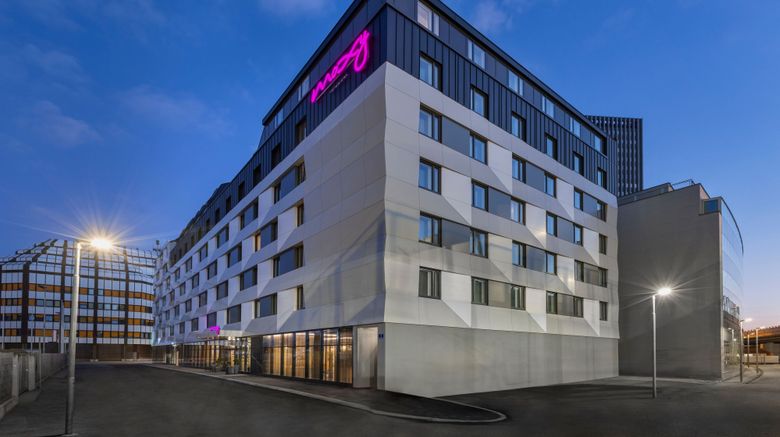 <b>Moxy Vienna City East Exterior</b>. Images powered by <a href="https://www.leonardoworldwide.com/" title="Leonardo Worldwide" target="_blank">Leonardo</a>.