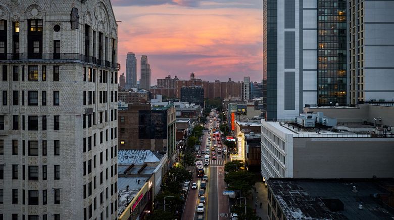 <b>Renaissance New York Harlem Hotel Exterior</b>. Images powered by <a href="https://www.leonardoworldwide.com/" title="Leonardo Worldwide" target="_blank">Leonardo</a>.