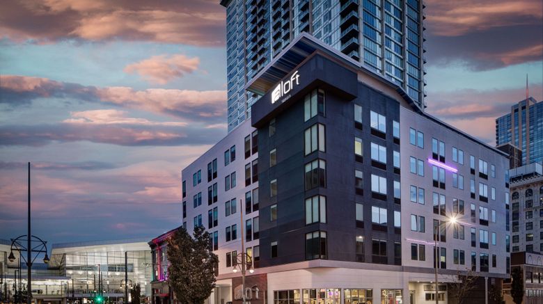 aloft Denver Downtown Exterior. Images powered by <a href="https://www.leonardoworldwide.com" target="_blank" rel="noopener">Leonardo</a>.