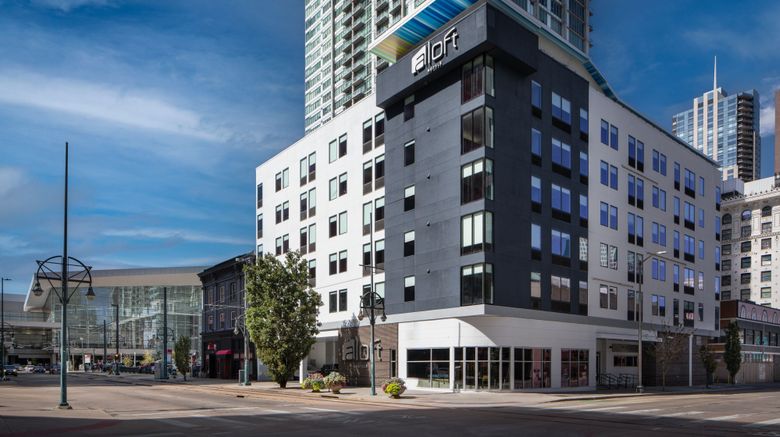 <b>aloft Denver Downtown Exterior</b>. Images powered by <a href="https://www.leonardoworldwide.com/" title="Leonardo Worldwide" target="_blank">Leonardo</a>.