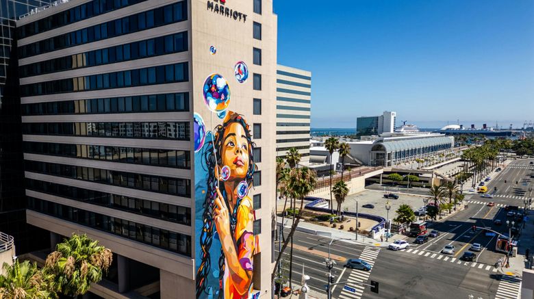 <b>Marriott Long Beach Downtown Exterior</b>. Images powered by <a href="https://www.leonardoworldwide.com/" title="Leonardo Worldwide" target="_blank">Leonardo</a>.