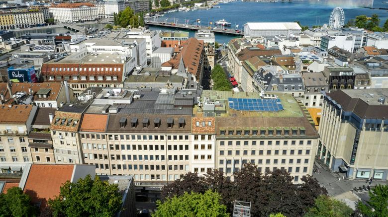 <b>citizenM Geneva Exterior</b>. Images powered by <a href="https://www.leonardoworldwide.com/" title="Leonardo Worldwide" target="_blank">Leonardo</a>.