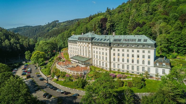 Radium Palace Lazne Jachymov Exterior. Images powered by <a href="https://www.leonardoworldwide.com" target="_blank" rel="noopener">Leonardo</a>.