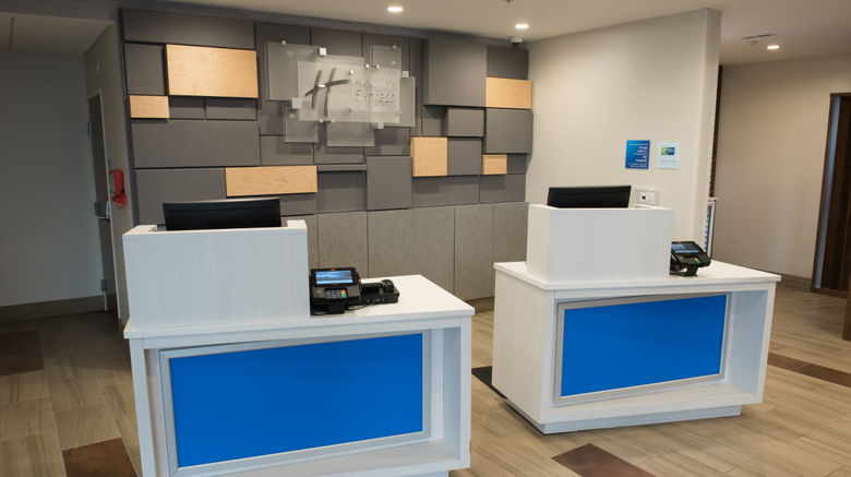 <b>Holiday Inn Express & Suites Lobby</b>. Images powered by <a href="https://www.leonardoworldwide.com/" title="Leonardo Worldwide" target="_blank">Leonardo</a>.
