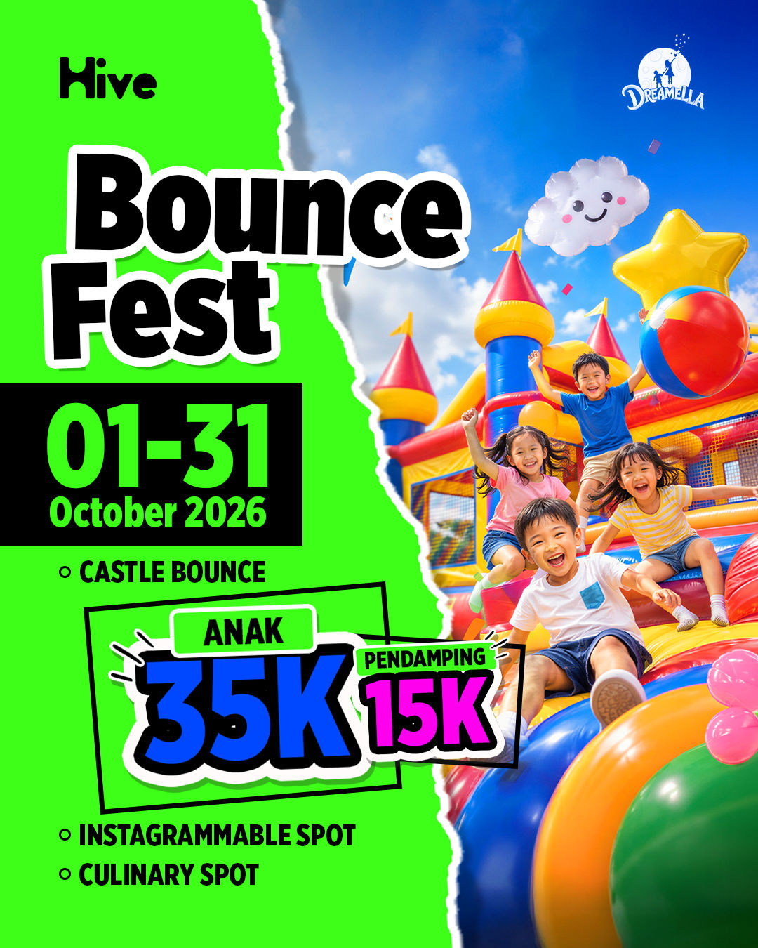Bounce Fest at Hive Kota Harapan Indah: A New Playground for Kids, 1 to 31 October 2026 - Damai Putra Group