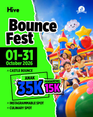 Bounce Fest Hive Kota Harapan Indah: Playground Baru untuk Si Kecil, 1 sampai 31 Oktober 2026