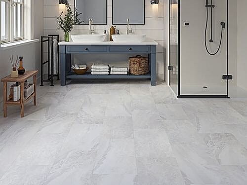 Pearl White 2mm Tile LVT