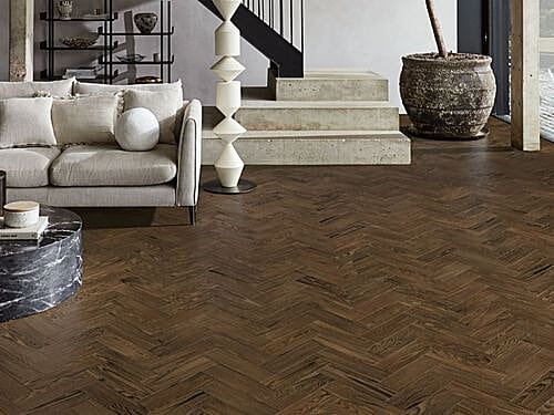 Dark Oiled Oak 14mm X 90mm Herringbone