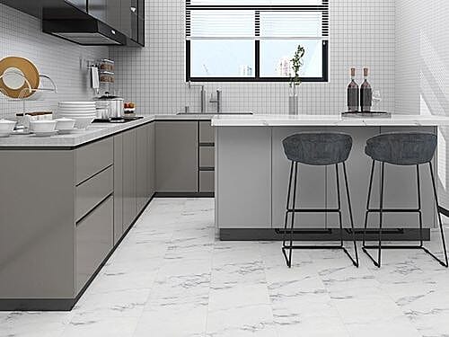 Cato White Marble Tile 5.2mm SPC Click