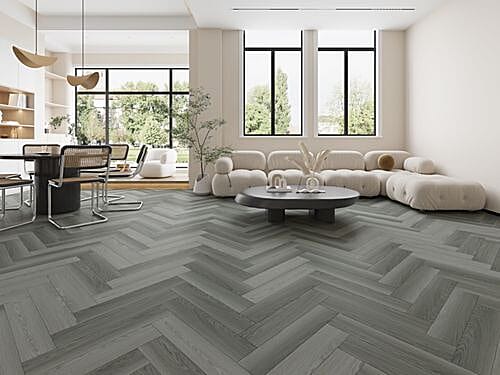 Silver Grey Oak 2mm Herringbone LVT
