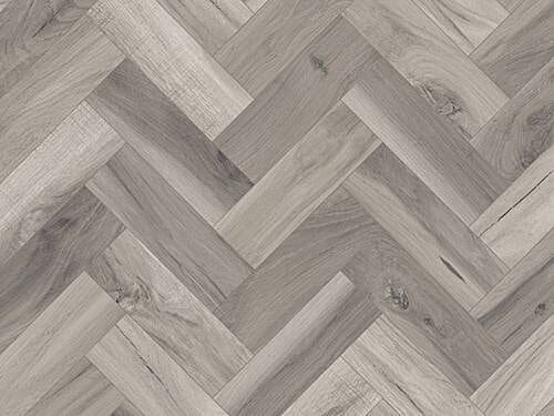 Monumental Grey Oak Herringbone Dryback LVT