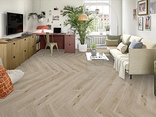 Summer Beige Oak 6mm PREMIUM Herringbone SPC Click
