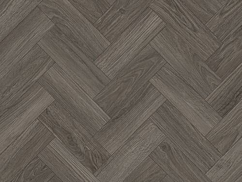 Shadow Grey Oak Herringbone Dryback LVT