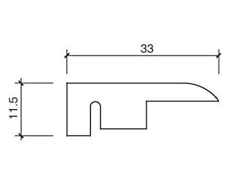 Matching Colour End Bar 0.9m