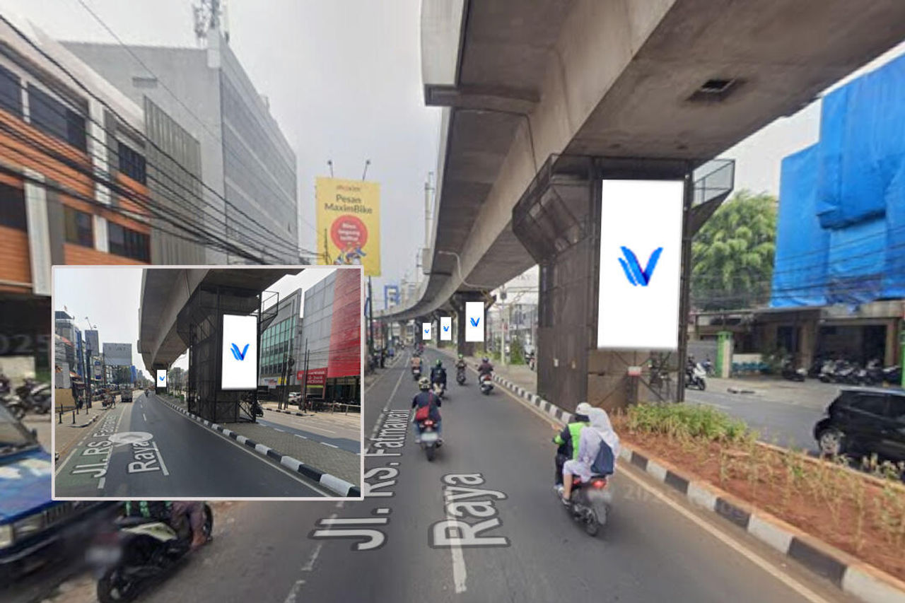 Billboard STATIC H NAWI STATION – SET 5 JL. RS Fatmawati Raya, Cipete