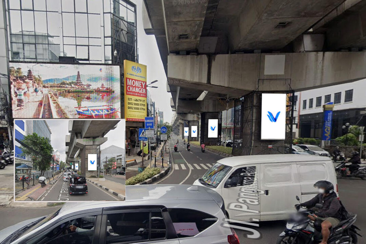 Billboard STATIC BLOK A STATION –SET 6 Jl. Panglima Polim, Kebayoran Baru