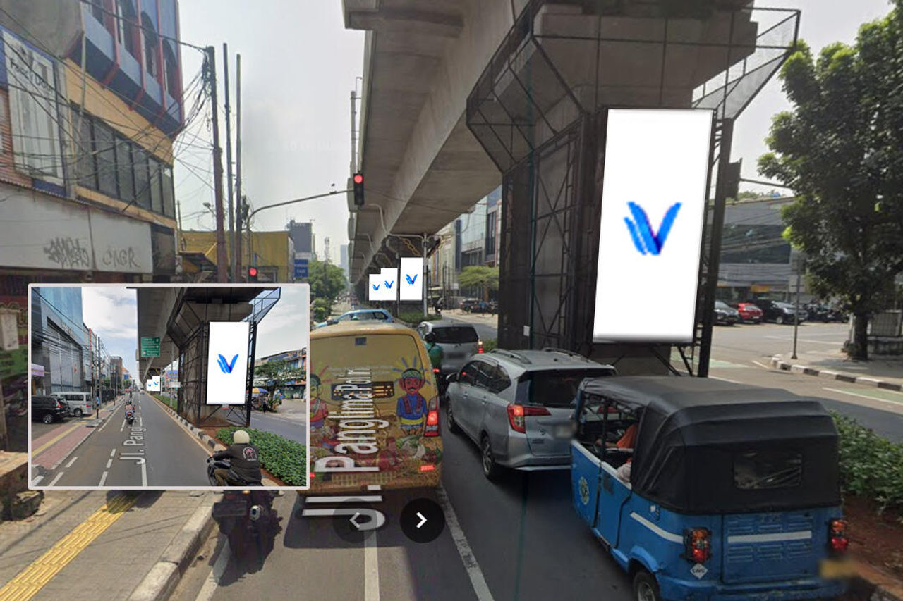 Billboard STATIC BLOK A STATION – SET 2 JL. Panglima Polim, Kebayoran Baru