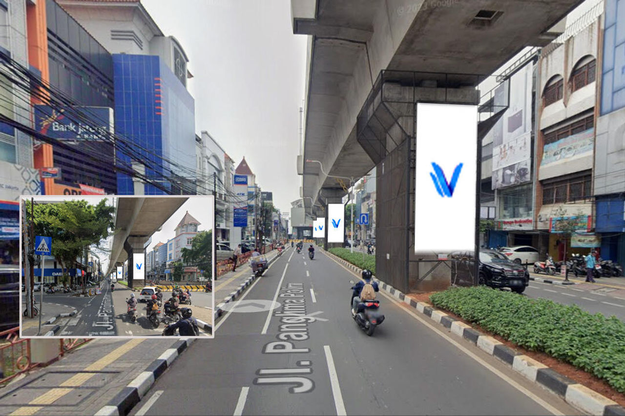 Billboard STATIC BLOK A STATION – SET 1 JL. Panglima Polim, Kebayoran Baru