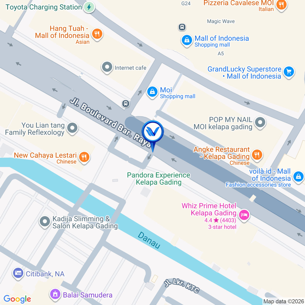 Peta Lokasi Jl. Boulevard Barat Raya (depan Gate Ruko Inkopal), Jakarta Utara